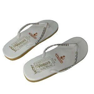 Venus Italy Shoes White Flip Flops Sandals Size 7